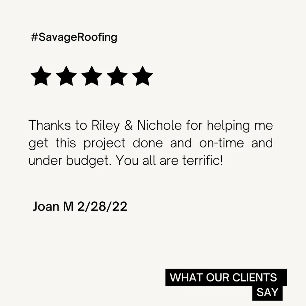 Slide of Savage Roofing