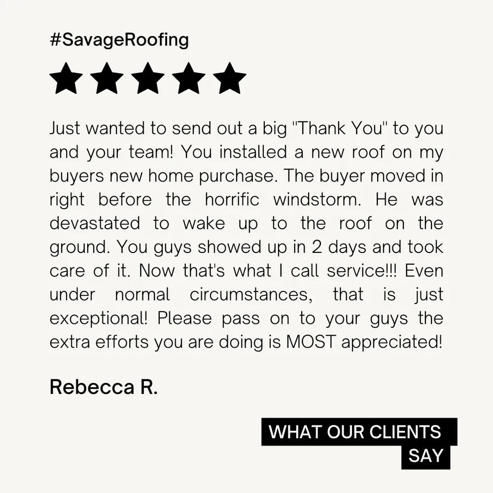 Slide of Savage Roofing