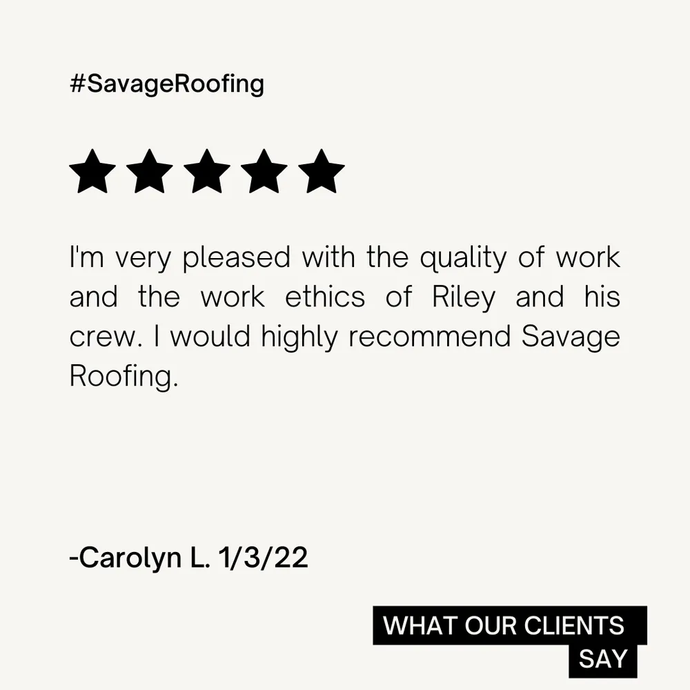 Slide of Savage Roofing