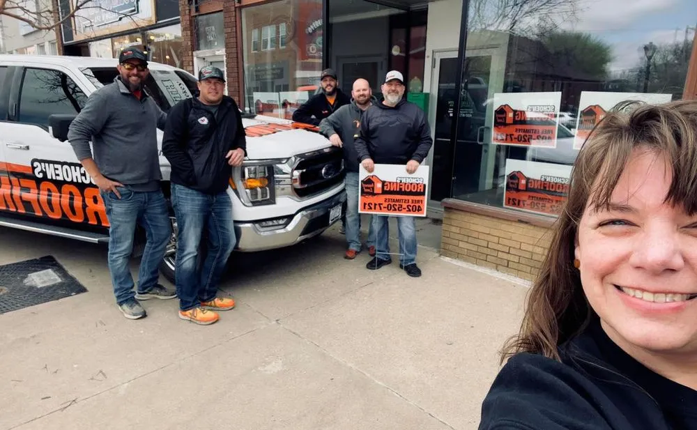 Slide of Schoen's Roofing
