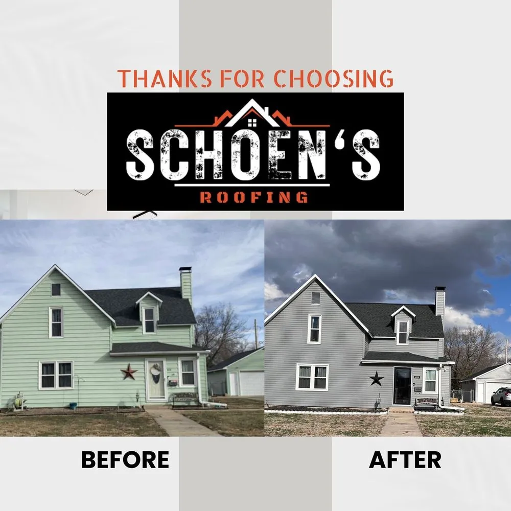 Slide of Schoen's Roofing