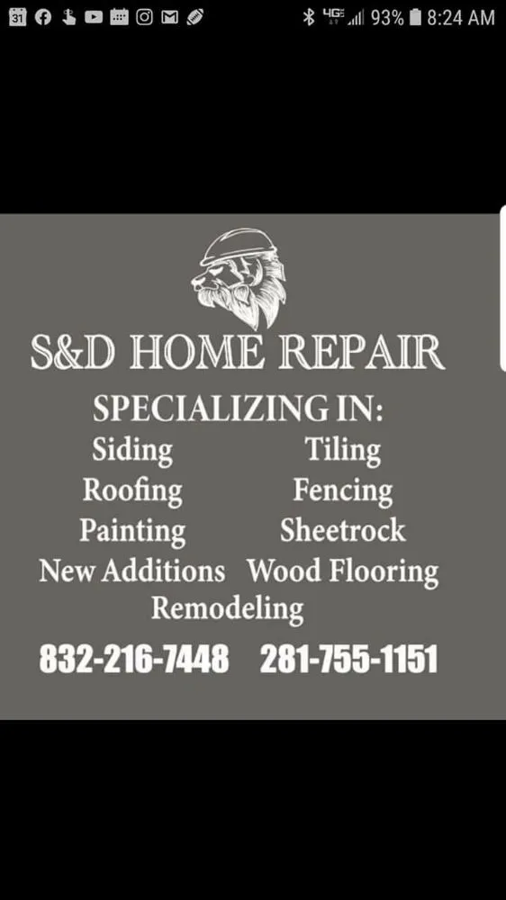 Slide of S&D Home Repair