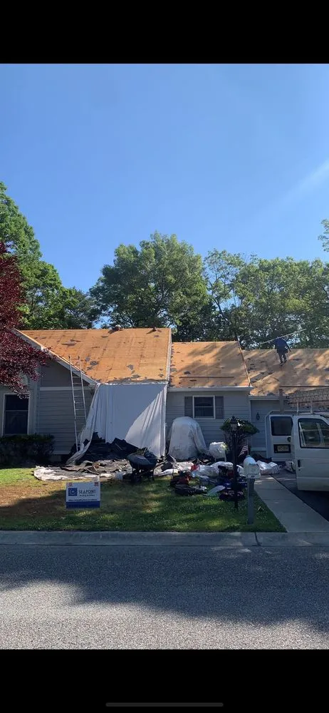 Emergency storm damage roof repair for homes in Marmora, NJ by Seapoint Roofing and Siding
