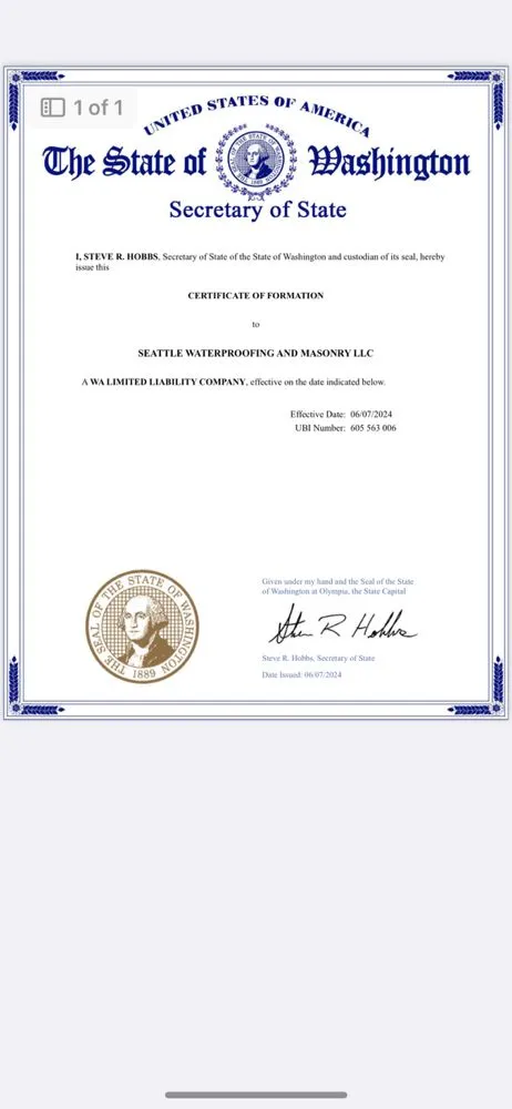 Slide of Seattle Waterproofing and Masonry
