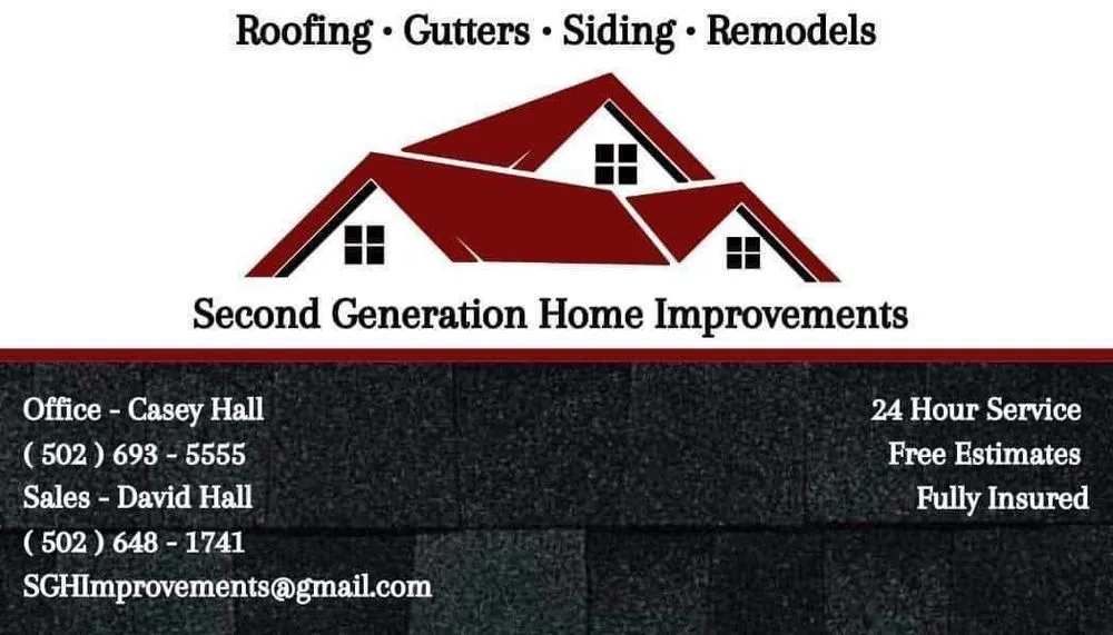Professional residential roofing service with free inspection across Memphis, IN - Second Generation Home Improvements