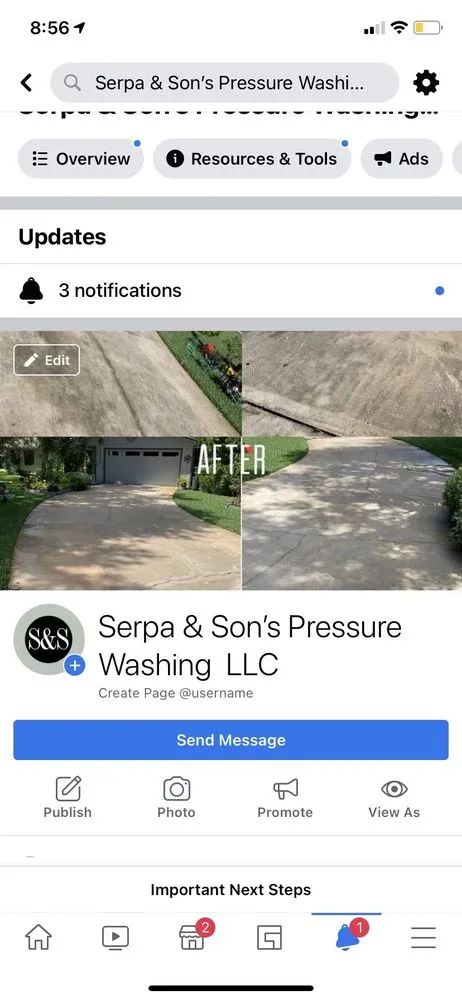 Slide of Serpa & Son’s Pressure Washing