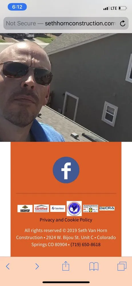 Slide of Seth Horn Construction