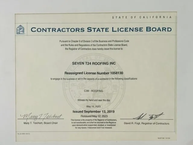 Slide of Seven T24 Roofing