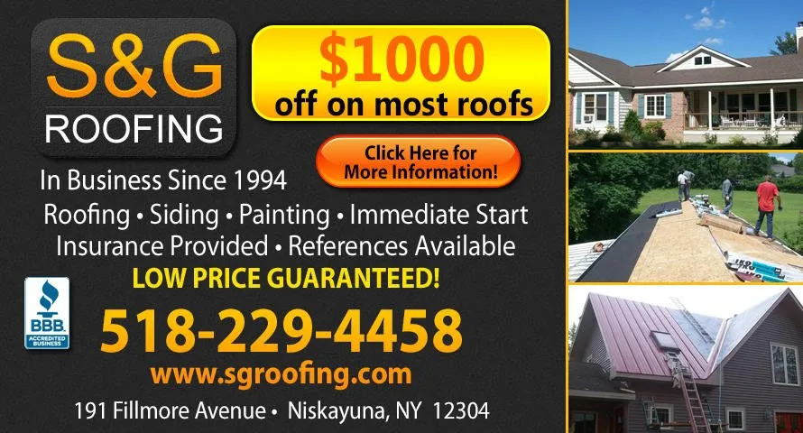 Slide of S&G Roofing
