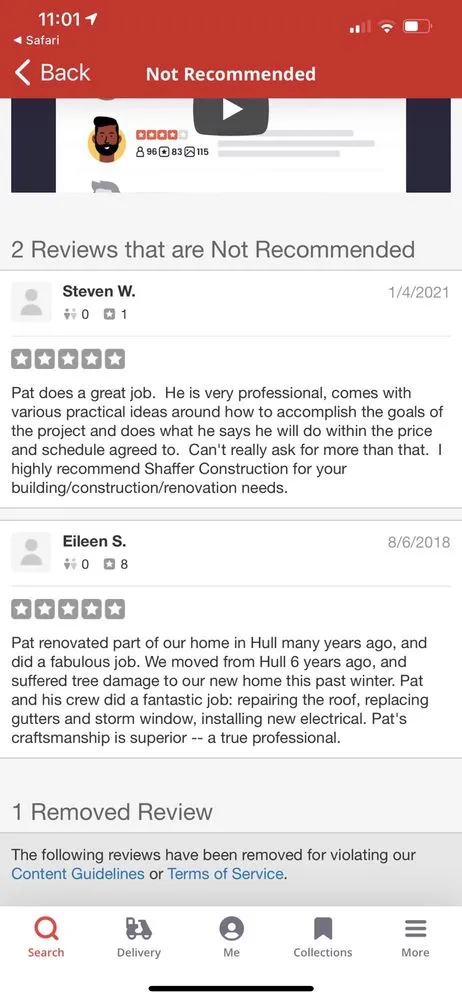 Slide of Shaffer Construction