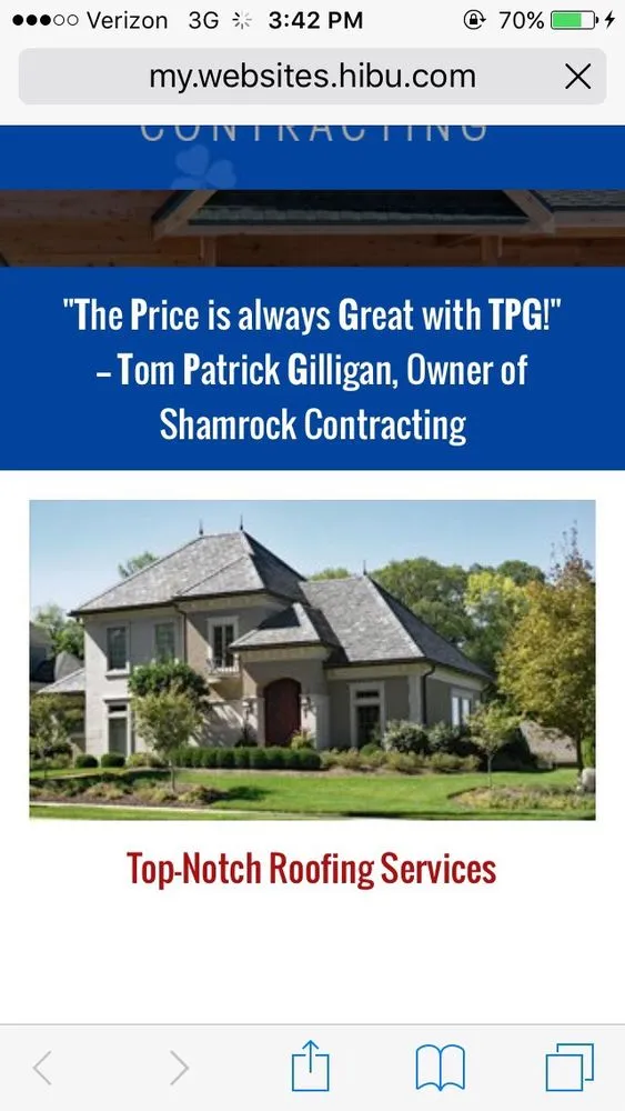 Slide of Shamrock Contracting Compamy