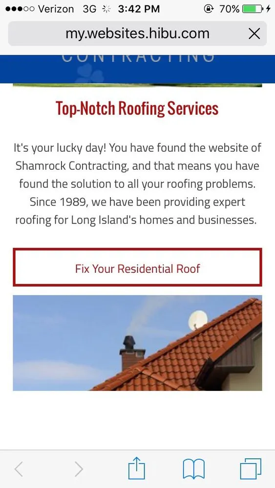 Slide of Shamrock Contracting Compamy