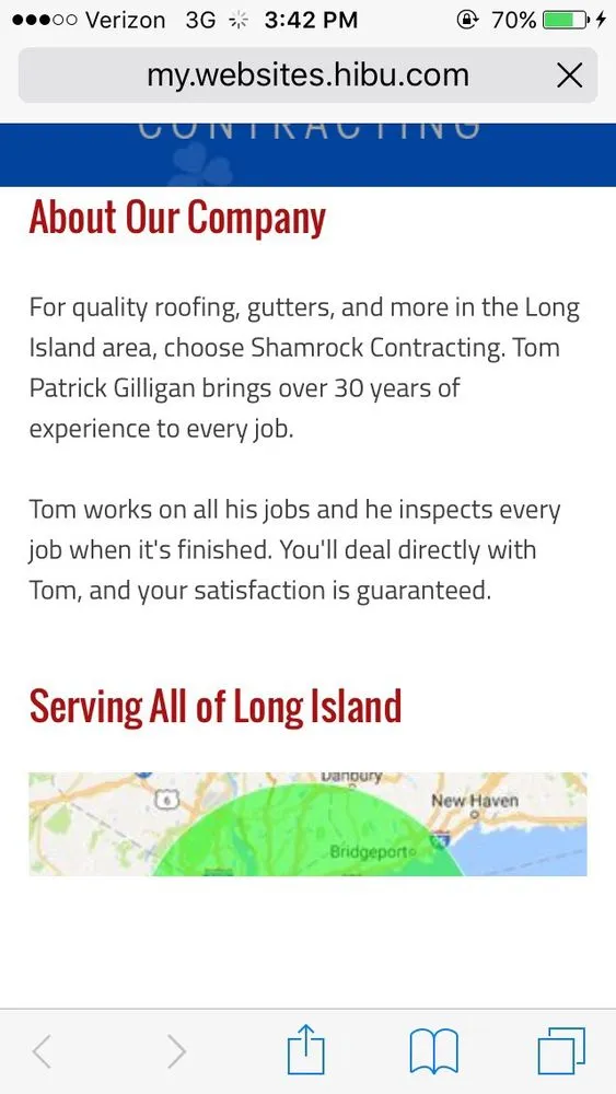 Slide of Shamrock Contracting Compamy