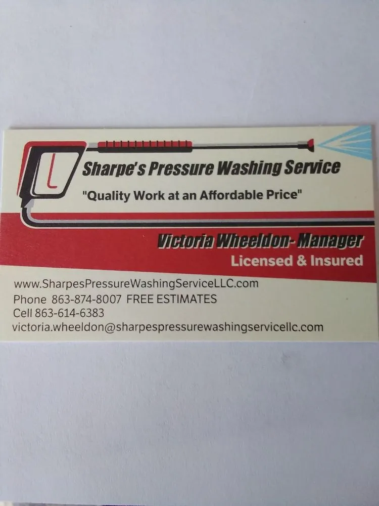 Slide of Sharpe's Pressure Washing Service
