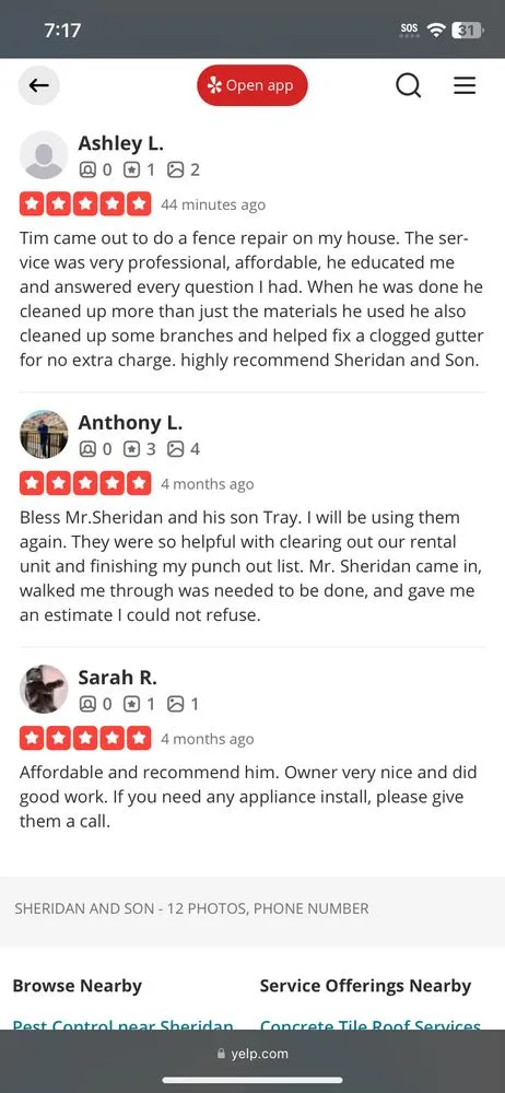 Slide of Sheridan And Son