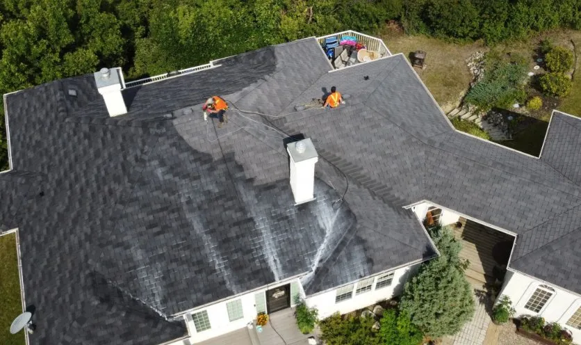 Slide of Shingle Restoration Services