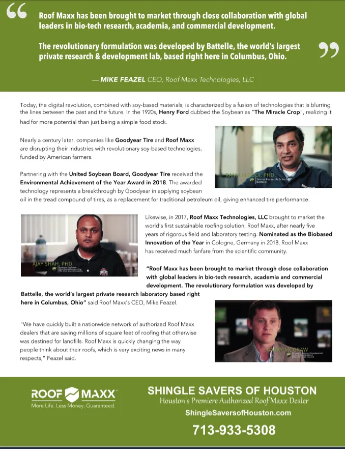 Slide of Shingle Savers - Houston