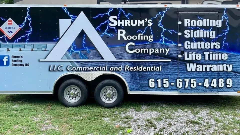 Slide of Shrum's Roofing Company