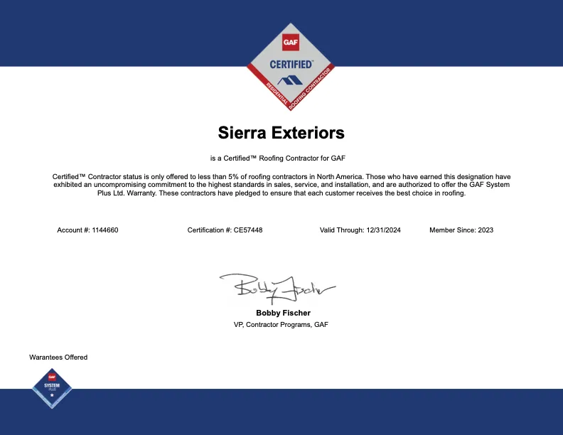 Slide of Sierra Exteriors
