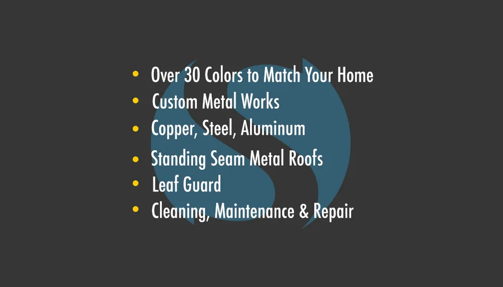 Slide of Signature Rain Gutters & Metal Works