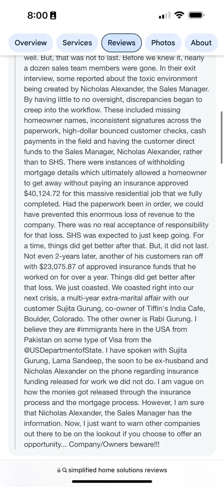 Slide of Simplified Home Solutions