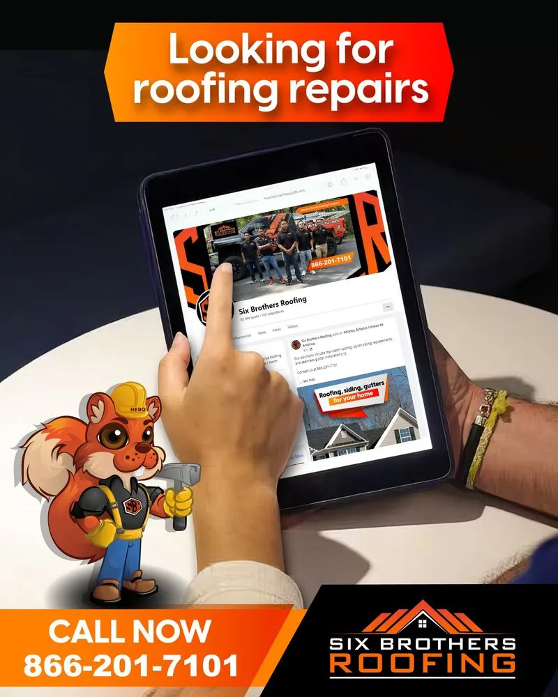 Slide of Six Brothers Roofing