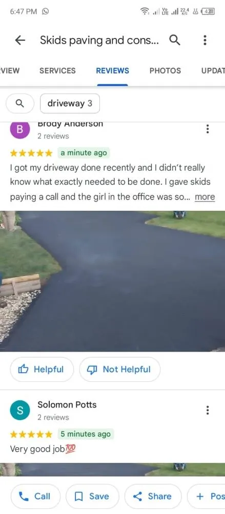 Slide of Skids Paving & Construction