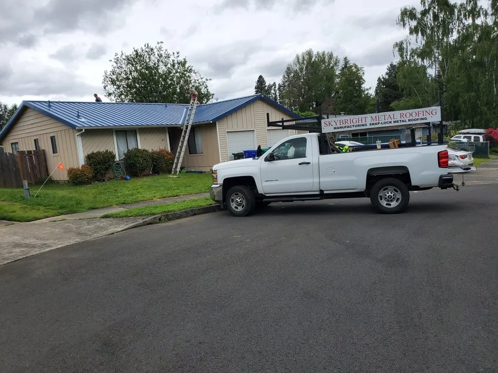 Slide of Sky-Bright Metal Roofing