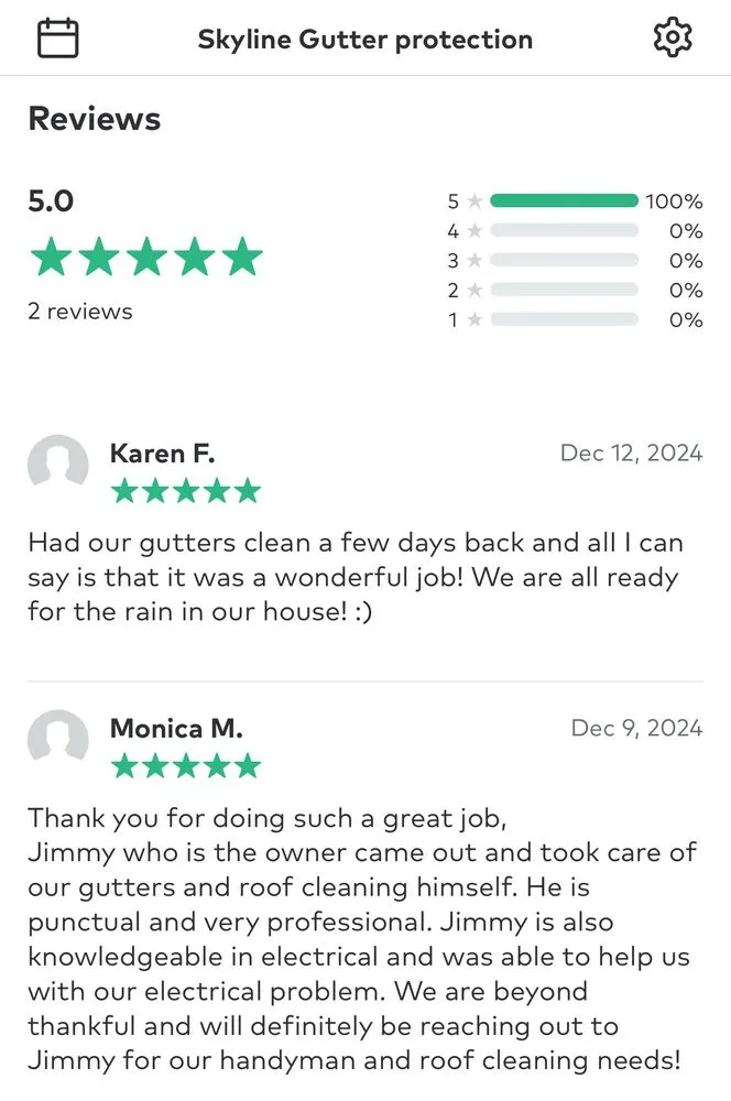 Slide of Skyline Gutter Protection