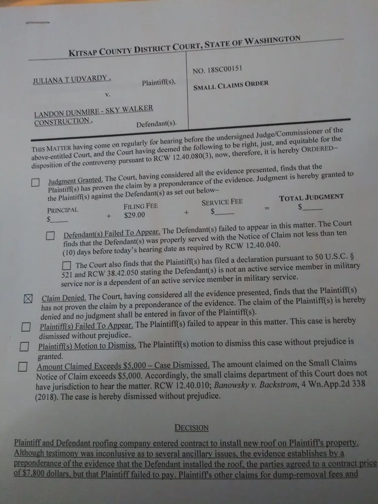 Slide of Skywalker Construction & Roofing