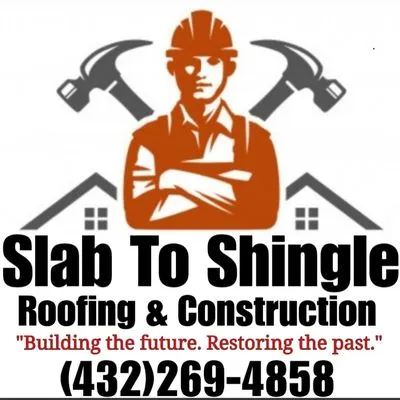 Slab To Shingle Roofing & Construction Logo