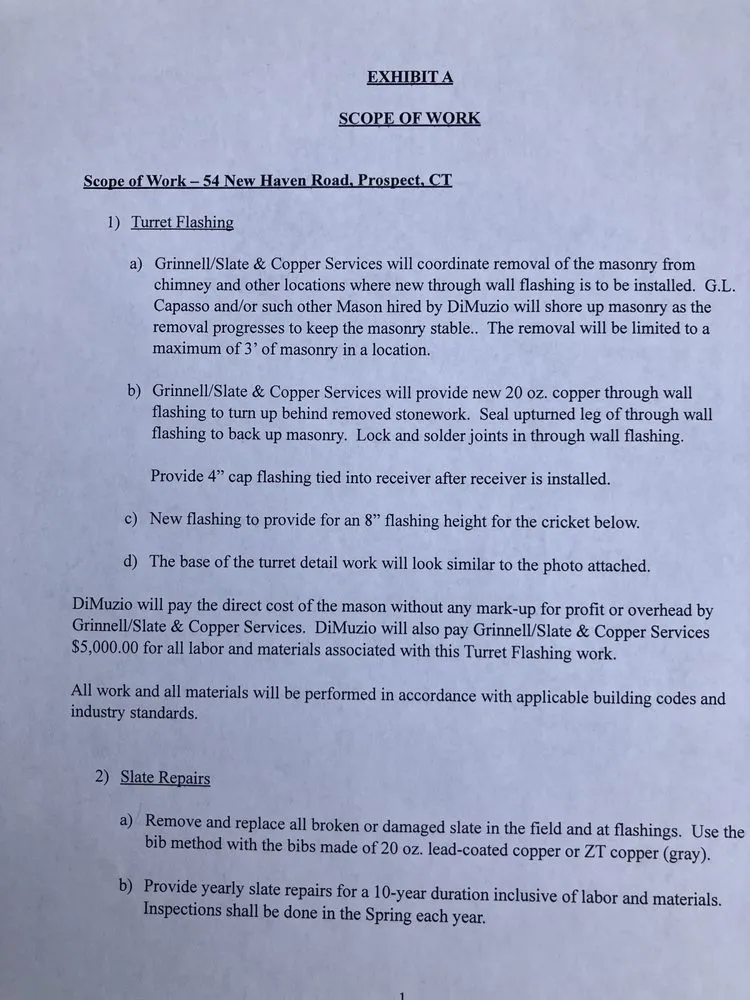 Slide of Slate & Copper Services