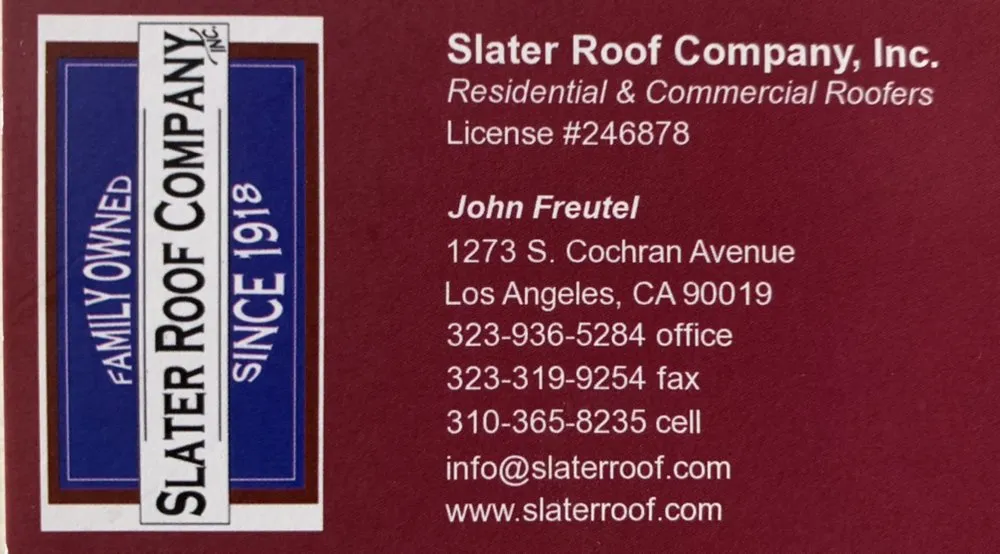 Slide of Slater Roof Company