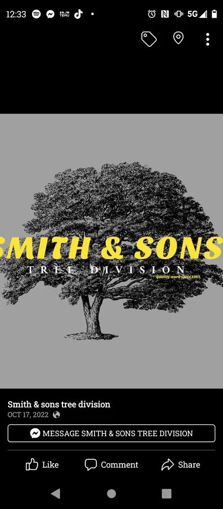 Slide of Smith and Sons Tree Maintenance