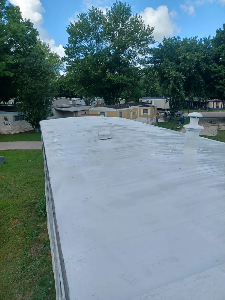 Local storm damage roof repair after storm damage in Morley, MI by Snyder&sons exterior