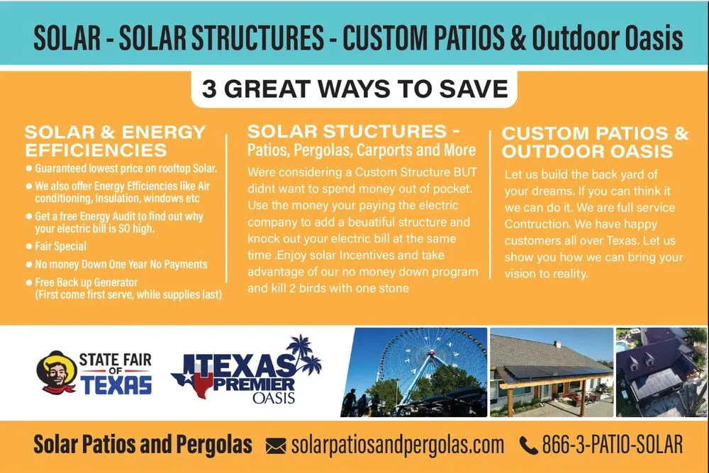 Slide of Solar Patios and Pergolas