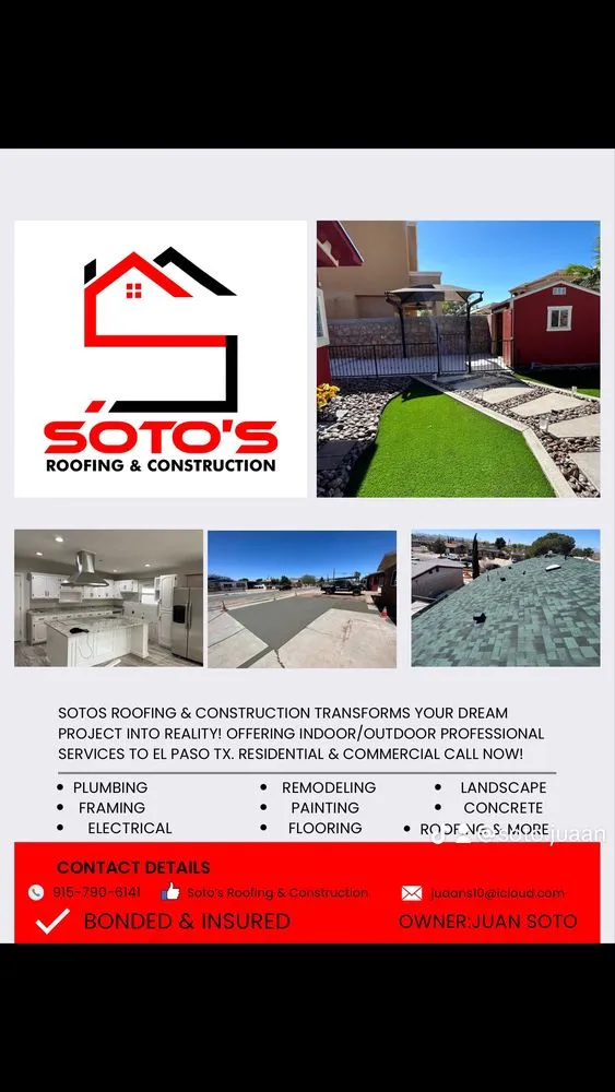 Slide of Soto’s Roofing & Construction
