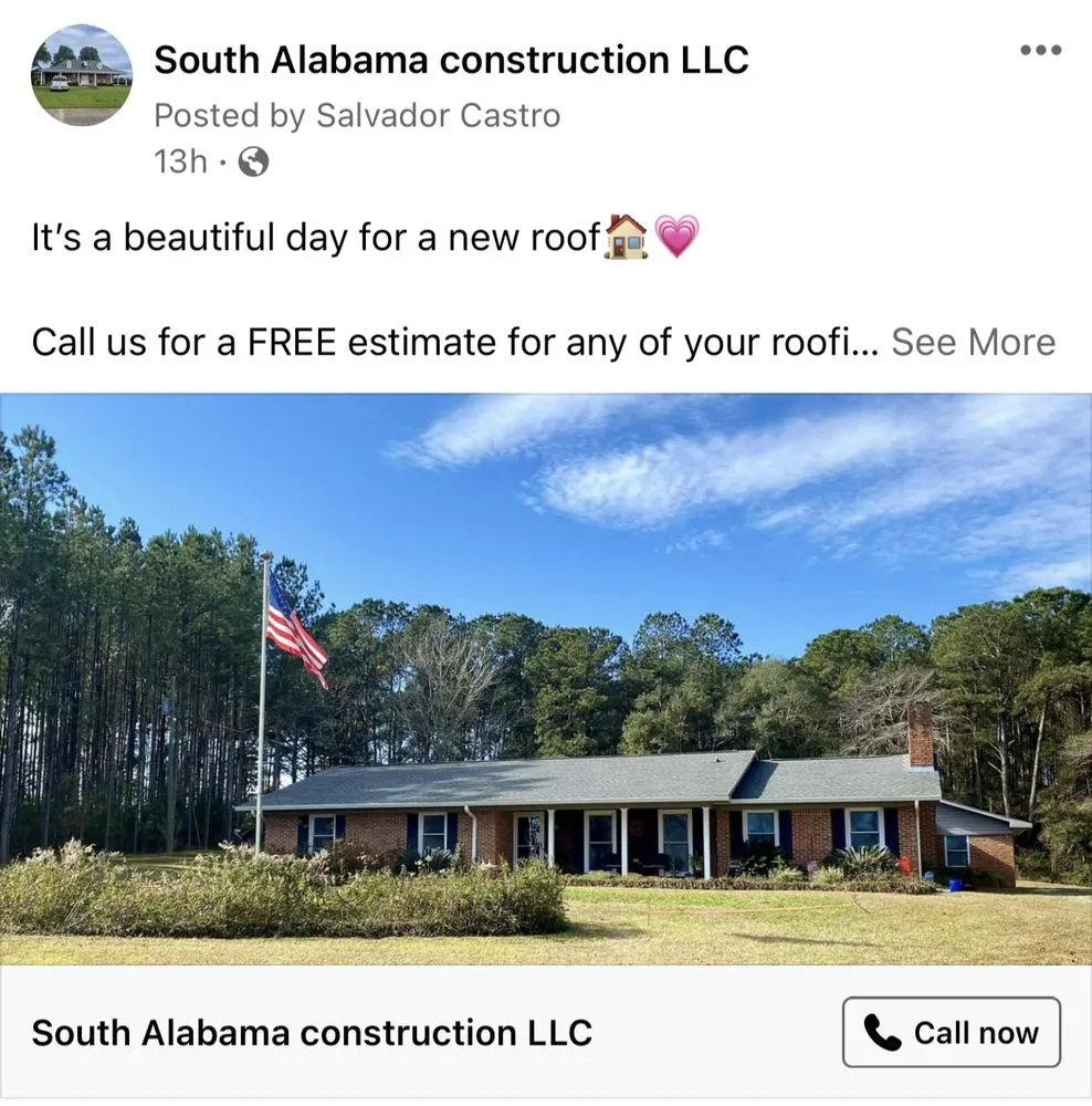 Slide of South Alabama Construction