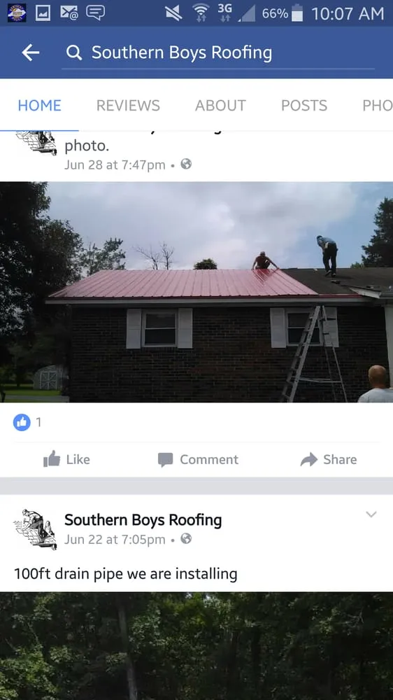 Slide of Southern Boys Roofing