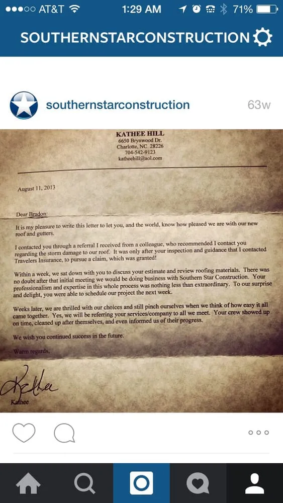 Slide of Southern Star Roofing