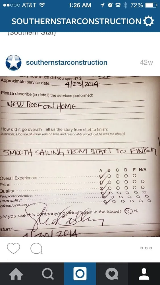 Slide of Southern Star Roofing