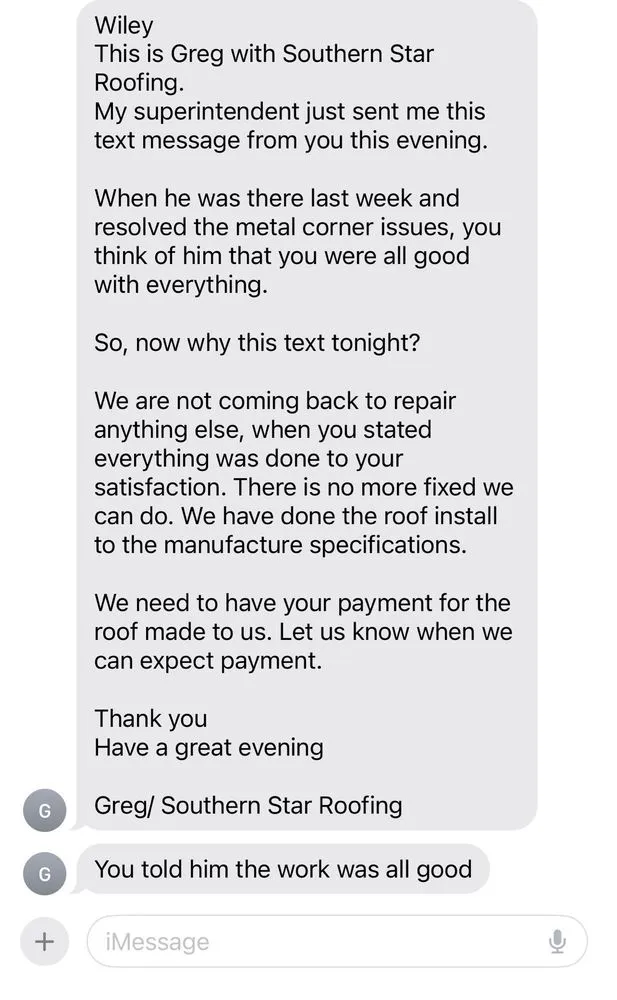 Slide of Southern Star Roofing