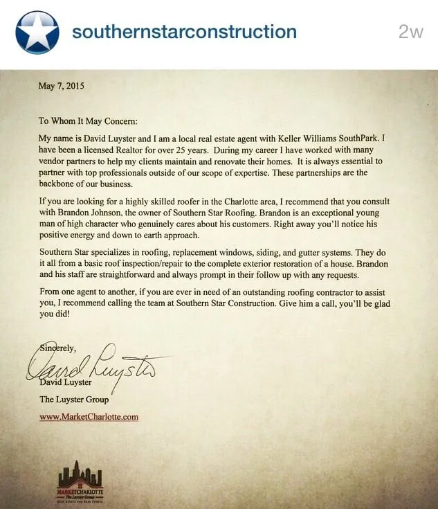 Slide of Southern Star Roofing