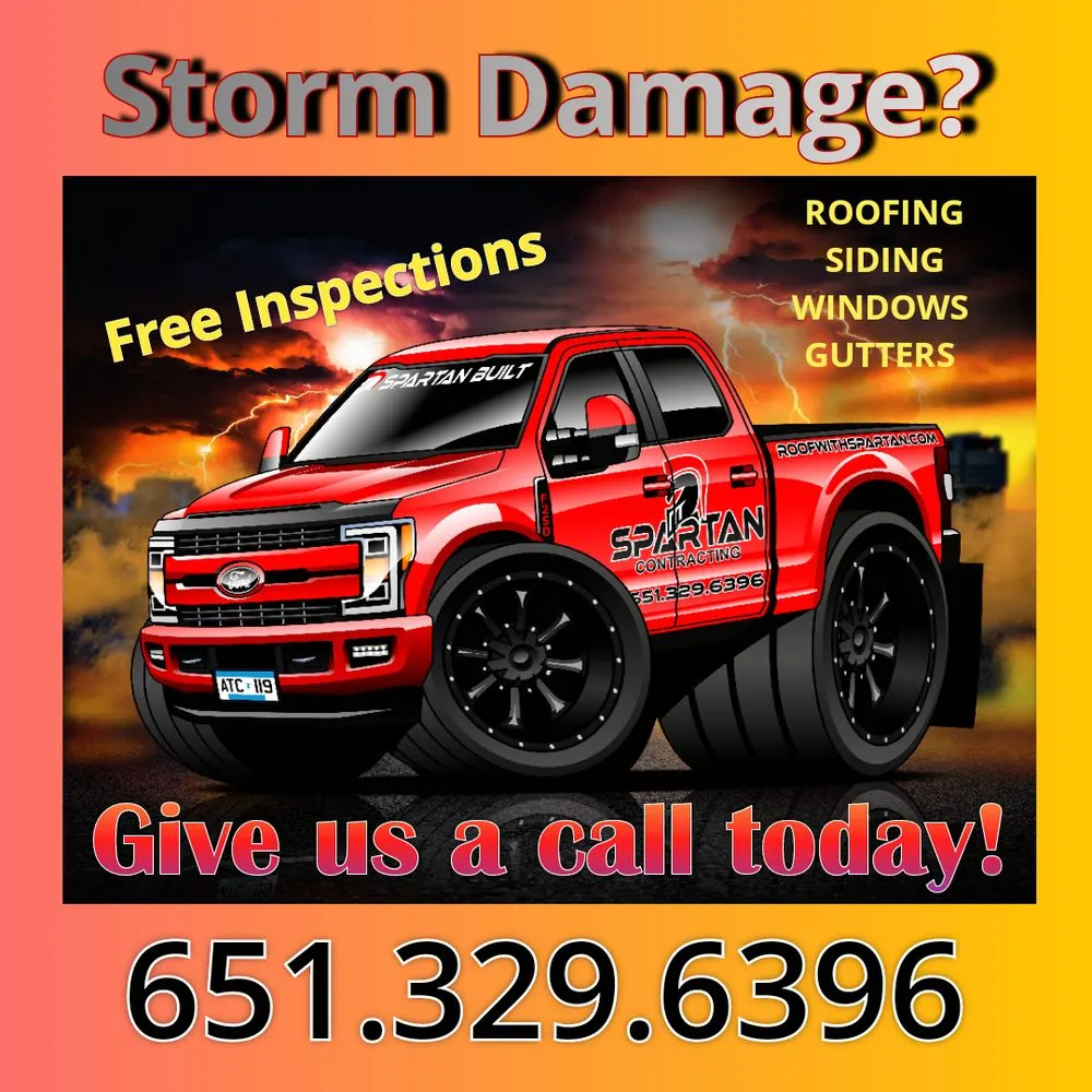 Emergency storm damage roof repair after storm damage in Marine on Saint Croix, MN by Spartan Contracting