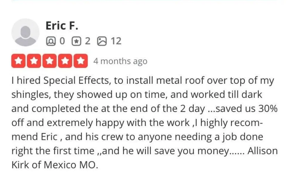 Slide of Special Effects Construction