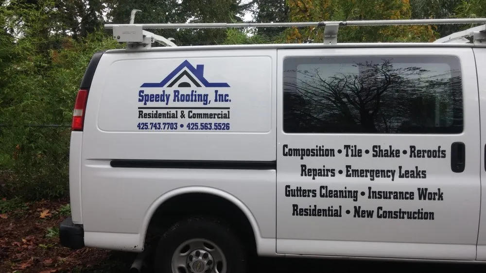 Slide of Speedy Roofing