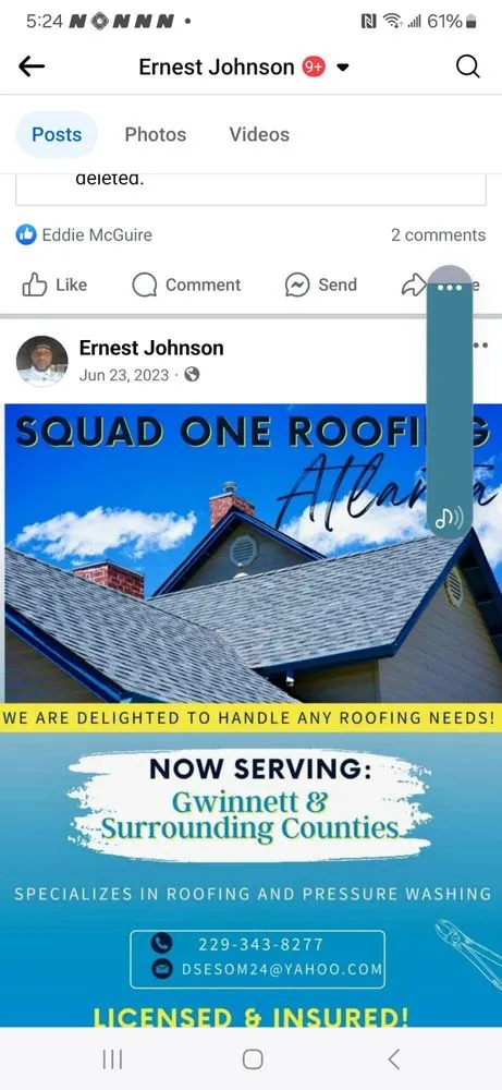Slide of Squad One Roofing & Pest Control