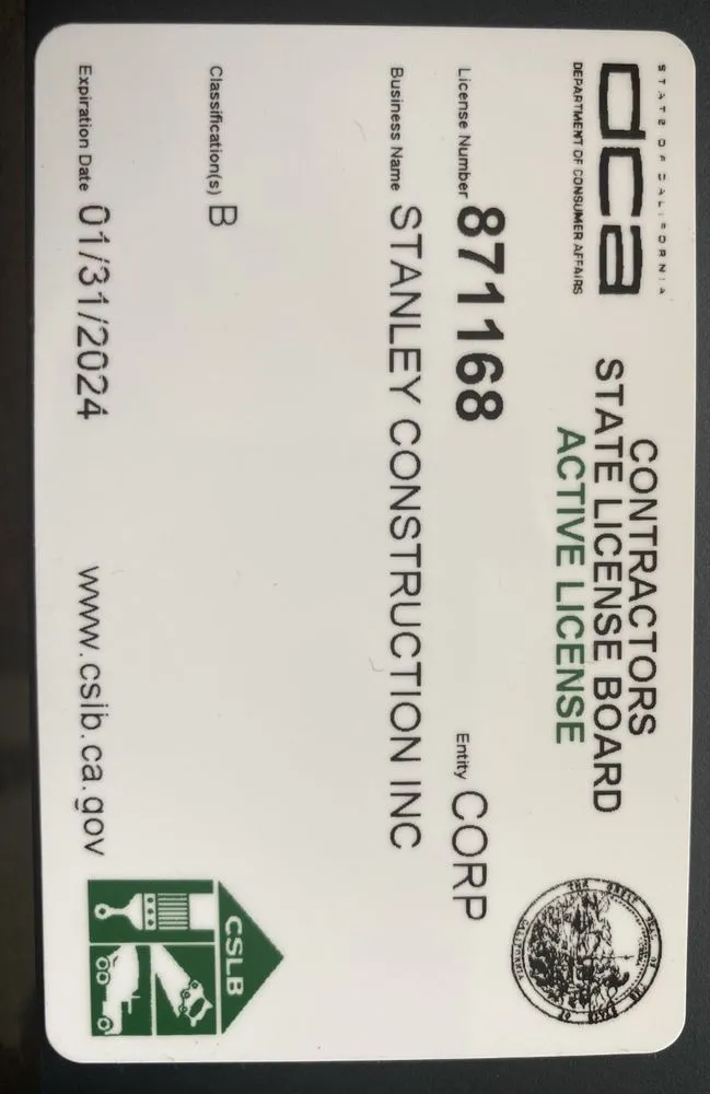 Slide of Stanley Construction