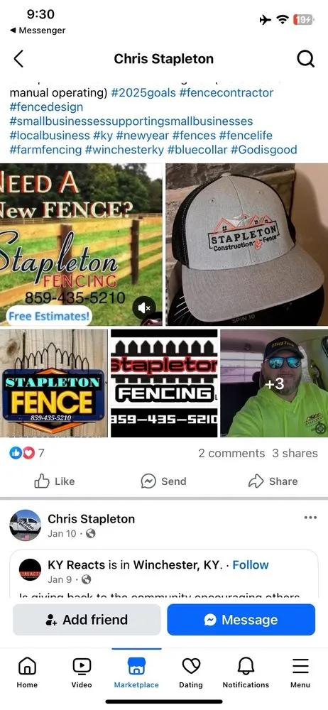 Slide of Stapleton Construction & Fence