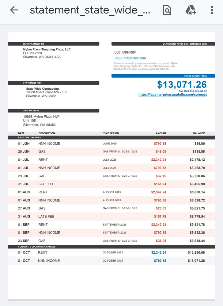 Slide of State Wide Contracting